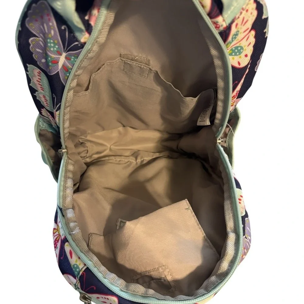 Pottery Barn Kids Mackenzie Small Backpack Navy Butterfly Aqua Trim School Bag